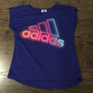 Adidas new workout shirt girls 10/12 cool/light